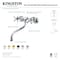 Kingston Brass KS215PN Kingston Two Handle Wall Mount Bathroom Faucet, Polished Nickel KS215PN - alternate 3